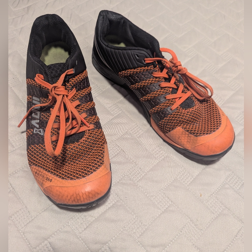 Inov-8 F-Lite 260 Knit Cross Training Shoes Mens Sz.8 Wns.9.5  Black/Orange